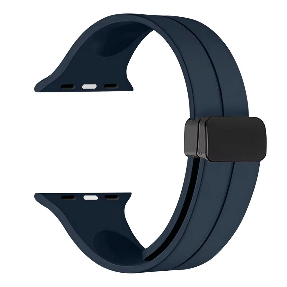 Силиконовый ремешок для Apple Watch 11 Ремешок 46мм 45мм 44мм 41мм 49мм 42мм Магнитный браслет ремешок iWatch Серия 9 8 10 7 SE 6 Ultra