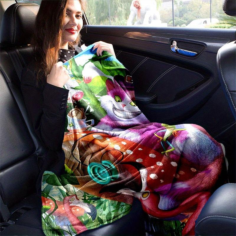 1pc, Wonderland Adventure Blanket, Perfect for All Seasons, Home Decor, Soft Flannel Throw Blanket, Versatile & Cozy for Bedroom, Living Room, Travel,
