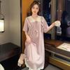 Plus Size Sweet Princess Summer Pajamas - Short Sleeve Nightgown for Women & Girls, Wear Indoors or Outdoors, Fits Up To 220 Jin