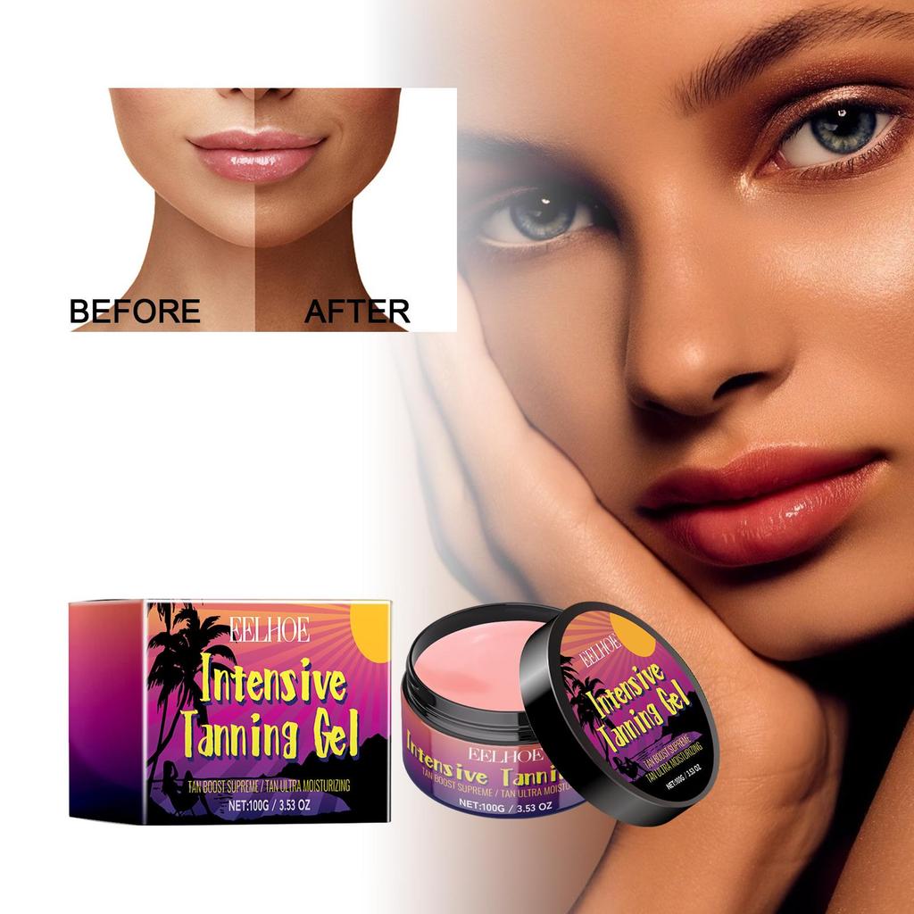 EELHOE Персиковый гель для загара Летний солнечный пляжный загар Красота для глубокого увлажнения кожи