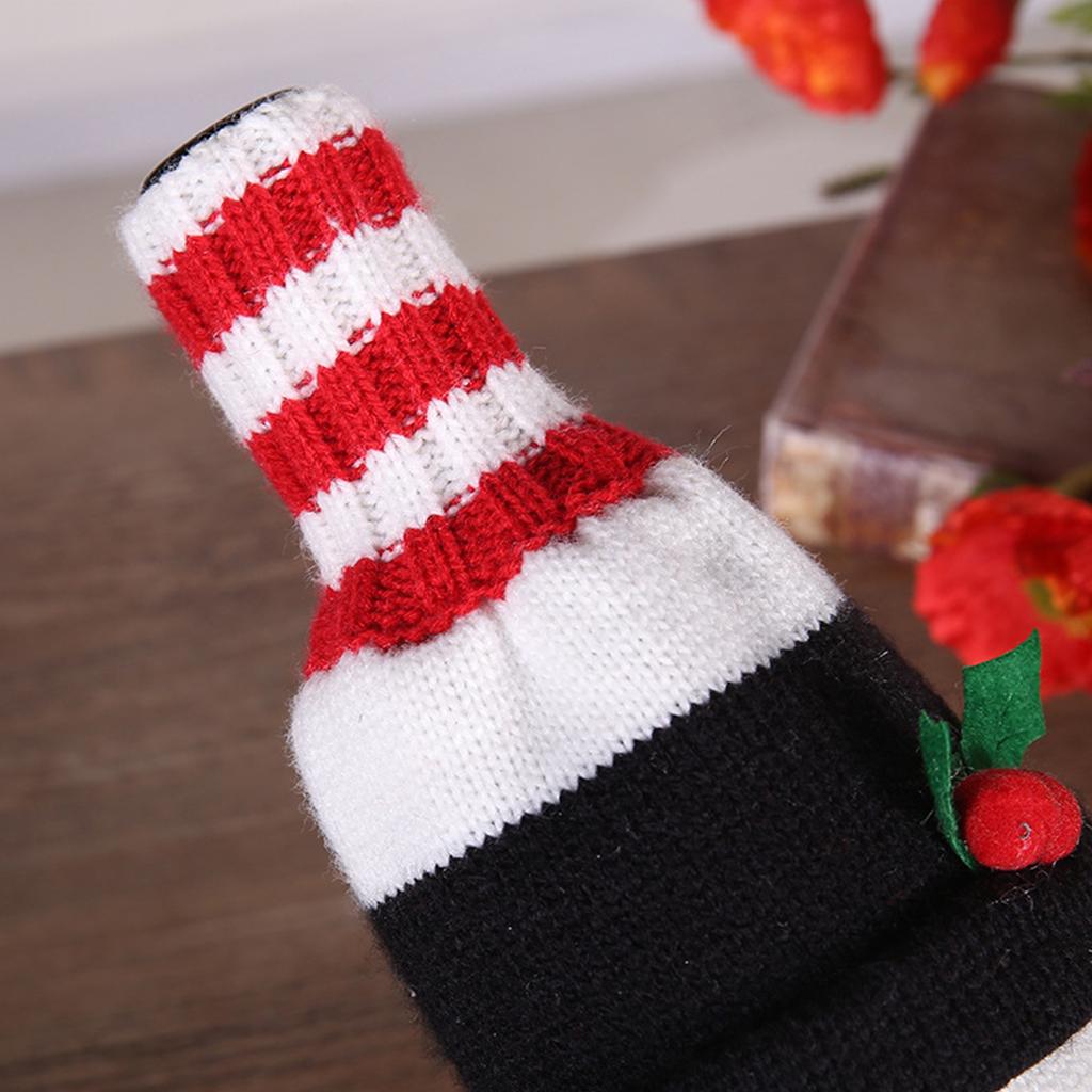 Christmas Wine Bottle Cover Wine Bottle Sweater Xmas Dinner Table Decor Gift for Christmas Decorations Holiday Festivals Dinner Party