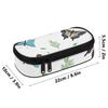Pencil Case Practical 300D Polyester Easy Open Zipper with Main Compartment Mesh Pocket and Pen Slots for Middle School Students
