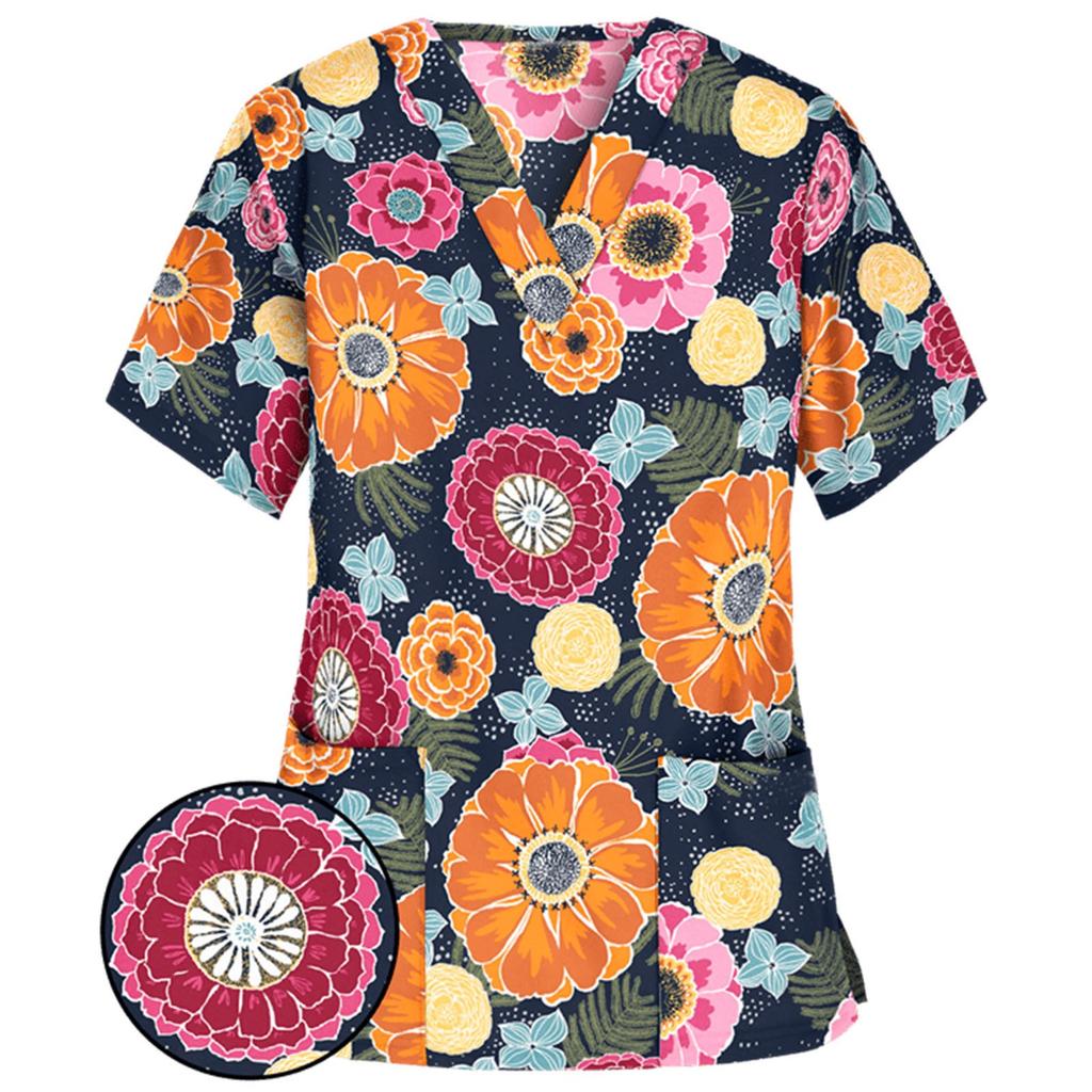 Women Short Sleeve V-neck Tops Working Blouse