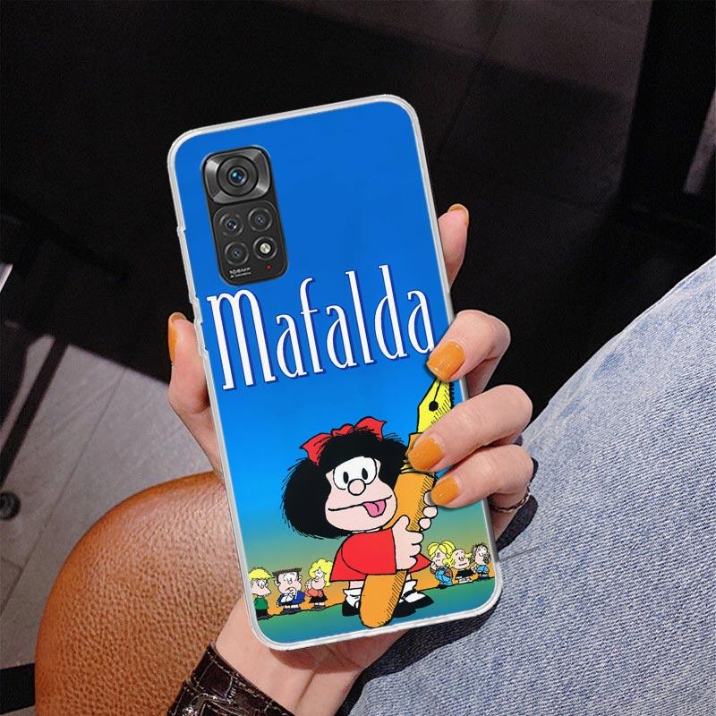 Чехол для телефона с мультяшным персонажем Мафальда для Xiaomi Redmi Note 15 14 13 12S 12 11 Pro Plus 14S 11S 11E 10 10S 11T 5G Персонализированный чехол Redmi