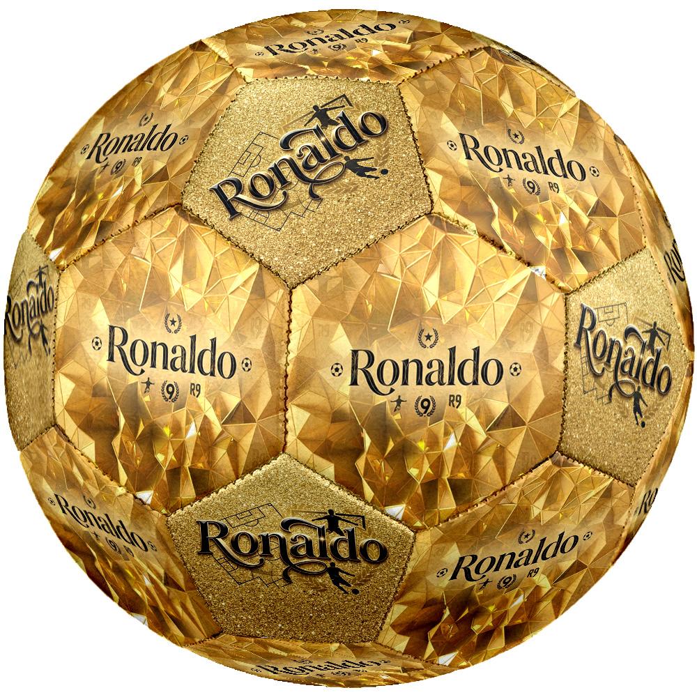 Ronaldo's Golden Ronaldo Tribute Size 5 Football Machine-Stitched Indoor/Outdoor Universal Football Ideal for Soccer Enthusiasts
