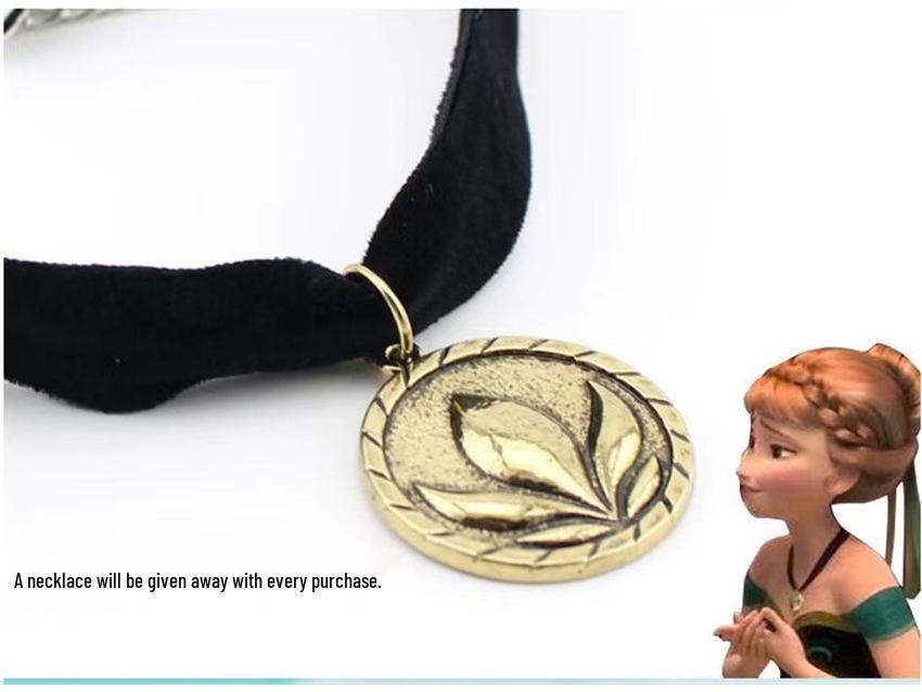 Princess Anna Frozen Cosplay Embroidered Gown Dress