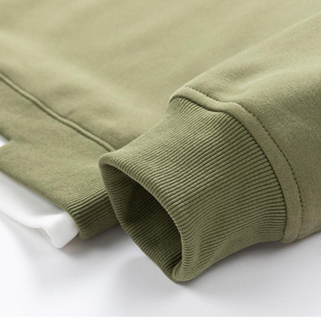 Men's And Women's Casual Color-blocking Faux Two-piece Round-neck Hoodies, Men's Trendy Color-blocking Long-sleeved Tops