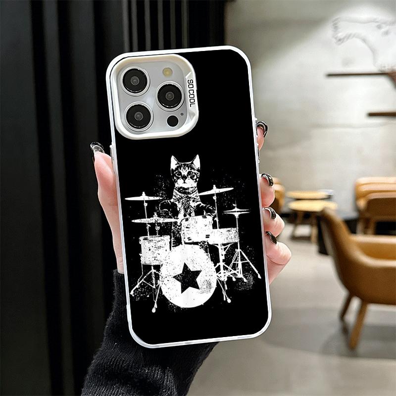Drum Set Rock Music Shockproof Phone Case for iPhone 17 Air 16 16E 15 Pro Max 14 Plus 13 Mini 12 Back Cover Anti Fall Fundas