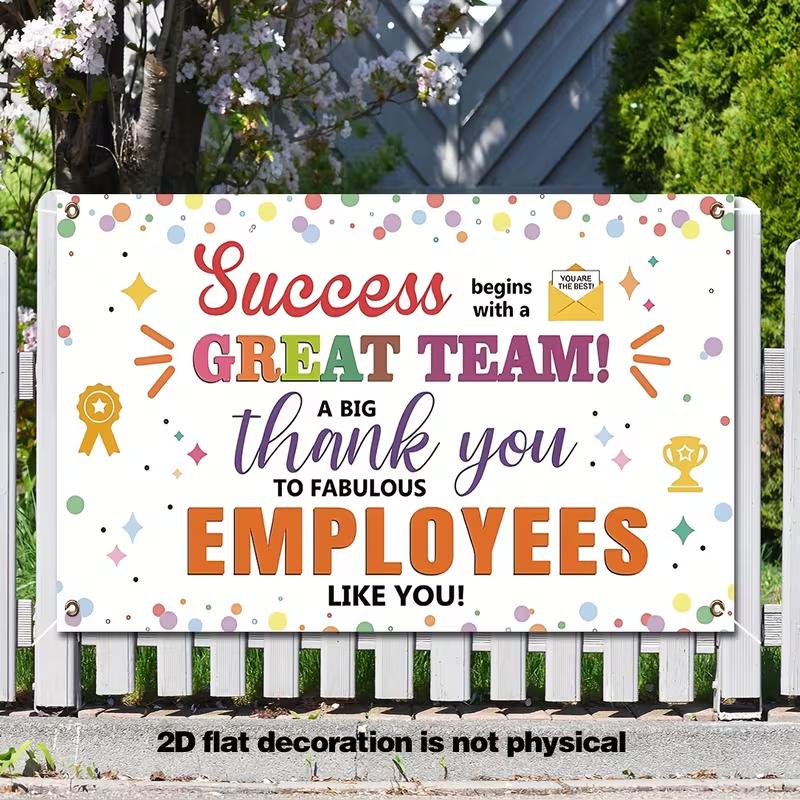 2D Thank You Fabulous Employees Team Appreciation Backdrop Photo Background