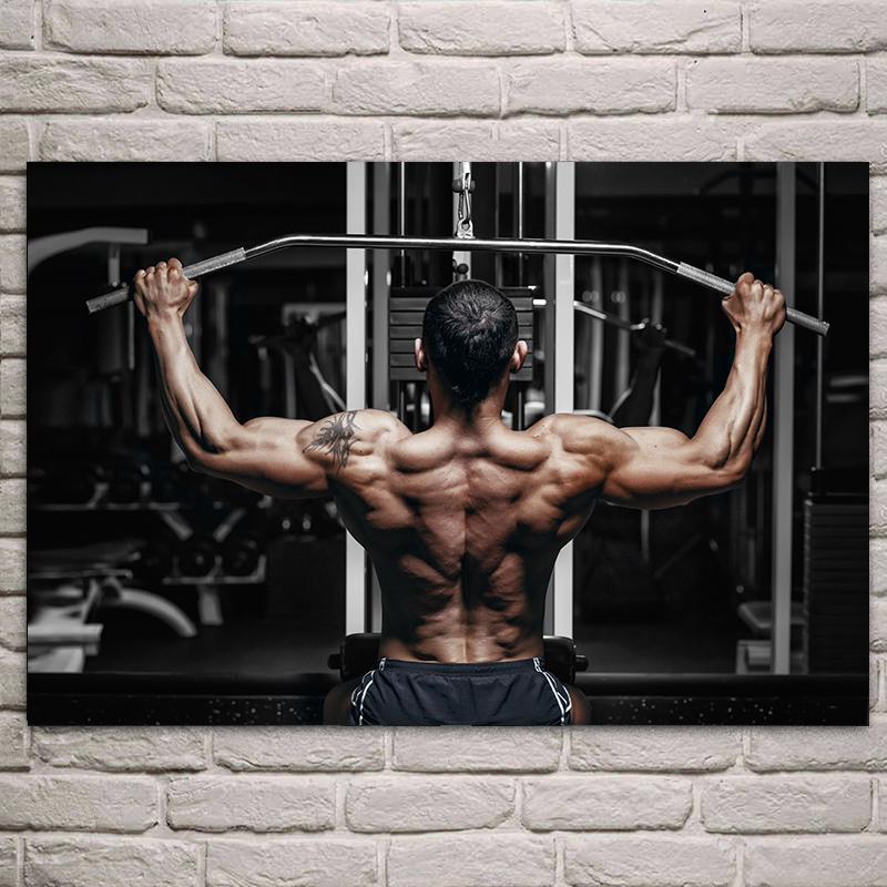 Современный тренажерный зал, фитнес, холст, картина, бодибилдинг, персонаж, настенный художественный постер, сексуальные мужские и женские настенные картины с мышцами, фреска Cuadros