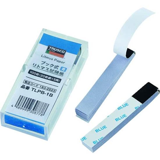TRUSCO Litmus Paper 20 Sheets X 5 X 10 Book, Books, Blue, TLPB-1B (Case)
