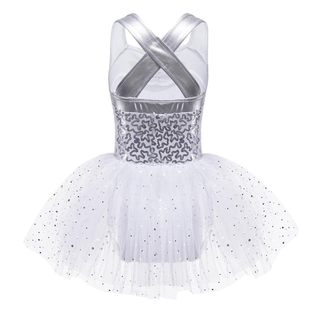 Блестящие пайетки для девочек, балетное платье, гимнастическое платье для фигурного катания, танцевальные костюмы для выступлений, лирическая танцевальная одежда