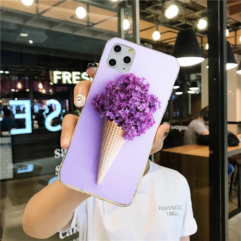 Простой чехол для телефона с лавандовыми фиолетовыми цветами для iPhone 12 11 Pro Max Mini XS Max 8 7 6 6S Plus X 5S SE 2020 XR силиконовый мягкий чехол