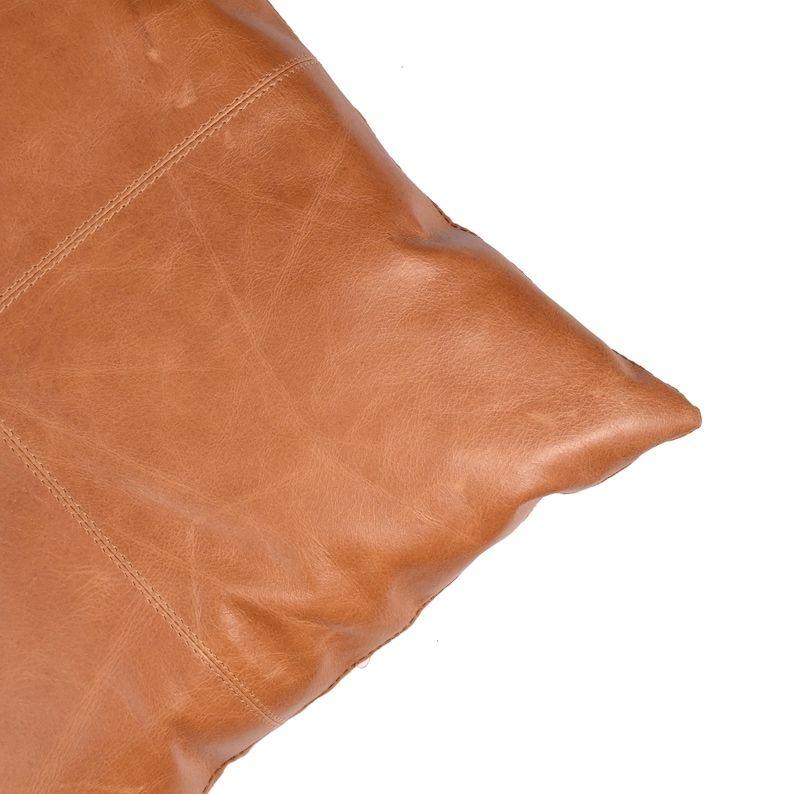 Handmade Leather Cushion Cover : Soft Decorative Pillow Case