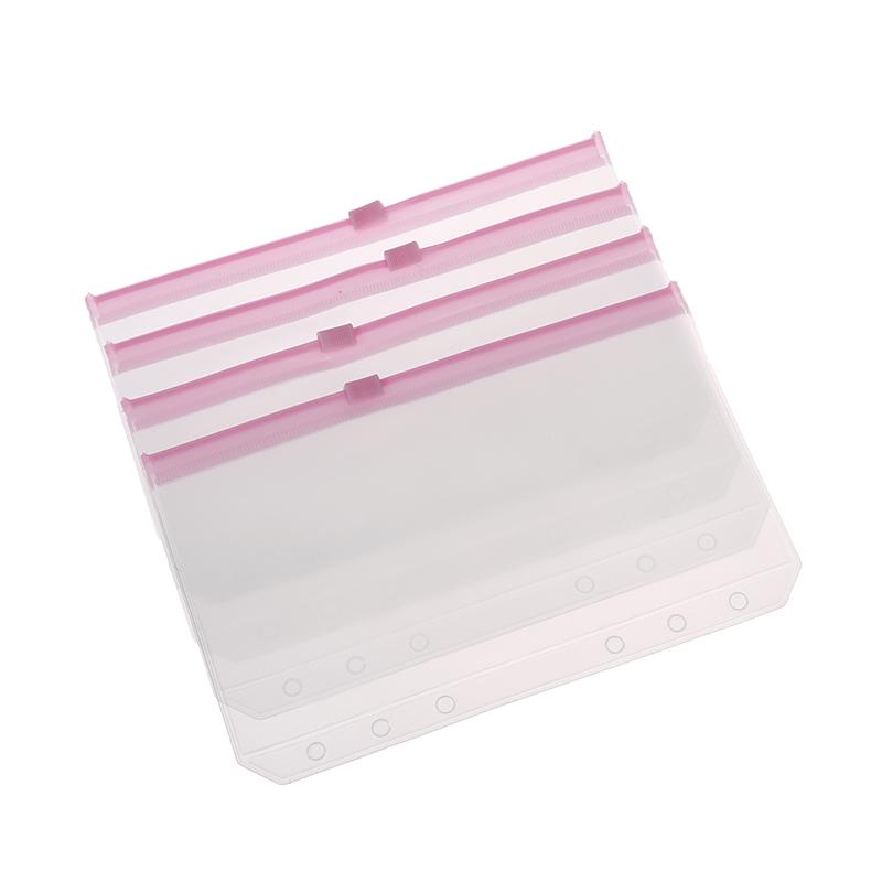 4 шт. A6, карманы для переплета с 6 отверстиями, водонепроницаемые конверты из ПВХ, сумки на молнии