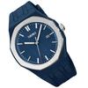 SKMEI Simple Silicone Sports Waterproof Arm Watch Stylish Casual Brand Analog Quartz Watch Large Date Fluorescent Present High School Student Blue Men