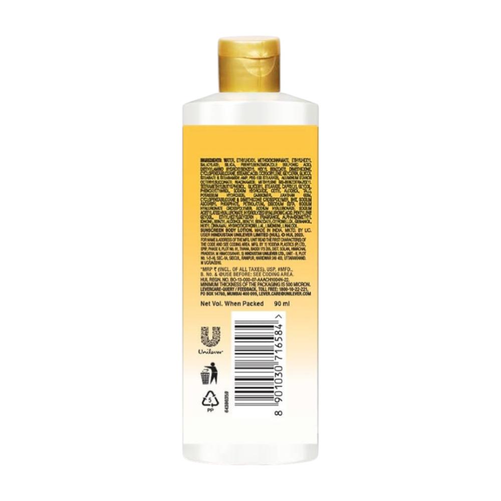 Pond's Sun Miracle SPF 50 PA+++ Sunscreen Body Lotion 90ml No White Cast, Lightweight Daily UV Protection with 1% Niacinamide