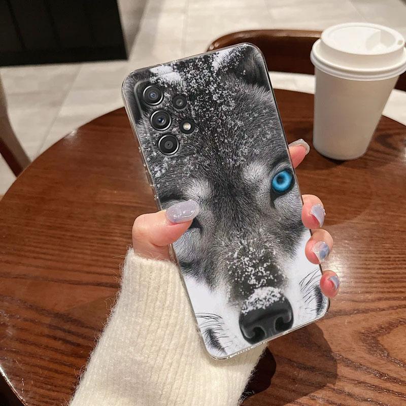 The Wolf Lion Cat Clear Soft Phone Case For Samsung Galaxy A56 A57 A37 A55 A54 A36 A35 A26 A25 A16 A17 A07 A52 A34 A73 A53 Cover