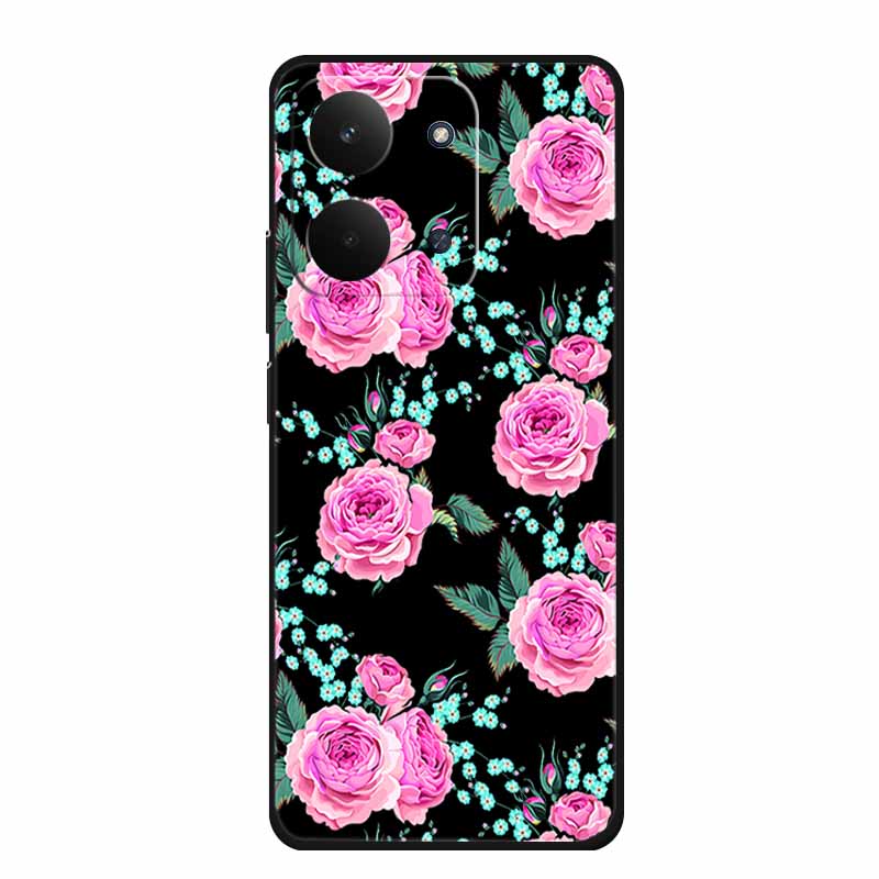For Redmi 15C 4G Case 15 C Cartoon Cat Black Silicone Soft TPU Phone Case For Xiaomi Redmi 15C Back Cover Cases Redmi15C 6.9"