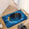 3D Visual Deception Doormat Optical Illusion Non-Slip Floor Mat Absorbent Endless Abyss Machine Washable Rug for Bathroom Bedroom Camping Yoga