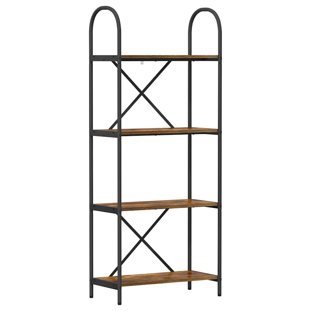 Bookshelf Smoked Oak 60 x 30 x 146 cm Engineered Wood