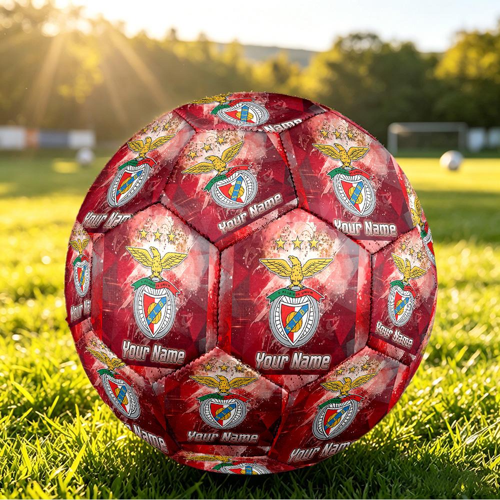 Personalized Size 5 Football Benfica Pattern Outdoor Game Sports Ball Gift