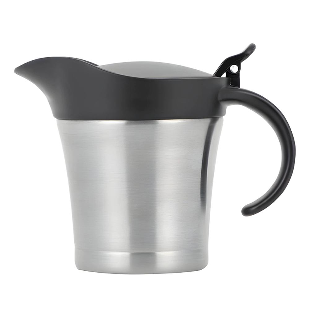 Соусник из нержавеющей стали 304, 450 мл, дозатор для соуса, двойная изоляция, соусник-грави-бот, горшочек для винегрета с откидной крышкой для дома