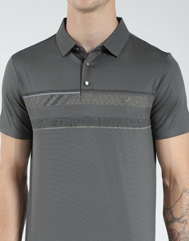 MONTE CARLO Men's Slim Fit Striped Polo Half Sleeve T-Shirt