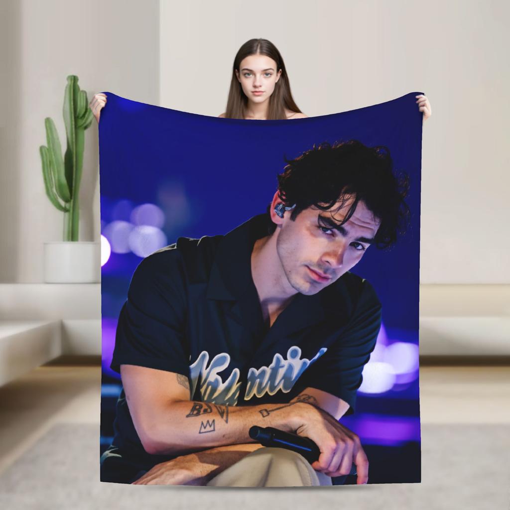 Joe Jonas  Plush Blanket Boy Girl J-Jonas Brothers  Flannel Throw Blanket For Couch Chair Sofa Bed Soft Warm Quality Bedspread