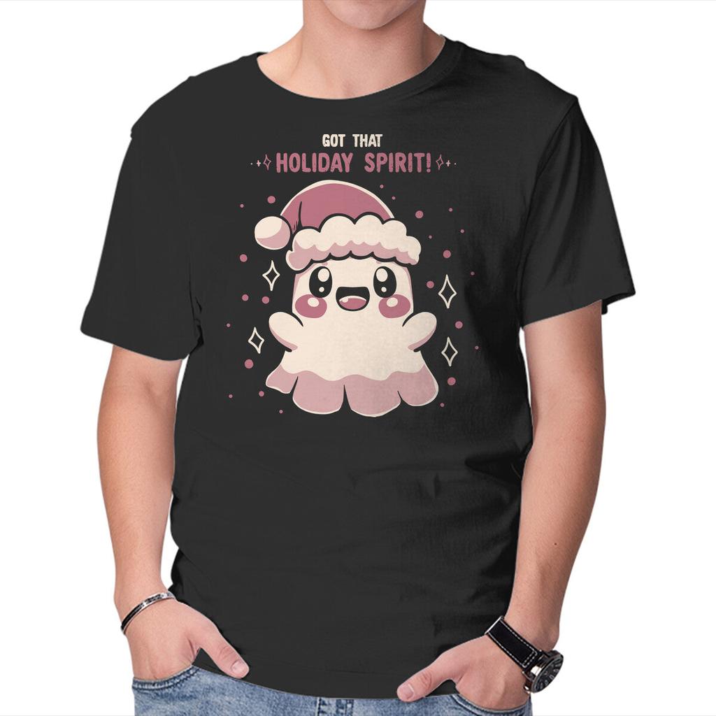 Unisex Crew Neck T-Shirt Got That Holiday Spirit Graphic Short Sleeve Casual Tee