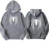 2025 New Men's Hoodie Street Fashion Spider Print Sweatshirt Fleece Ladies Casual Funny Loose Hoodie spiderman Men's clothing