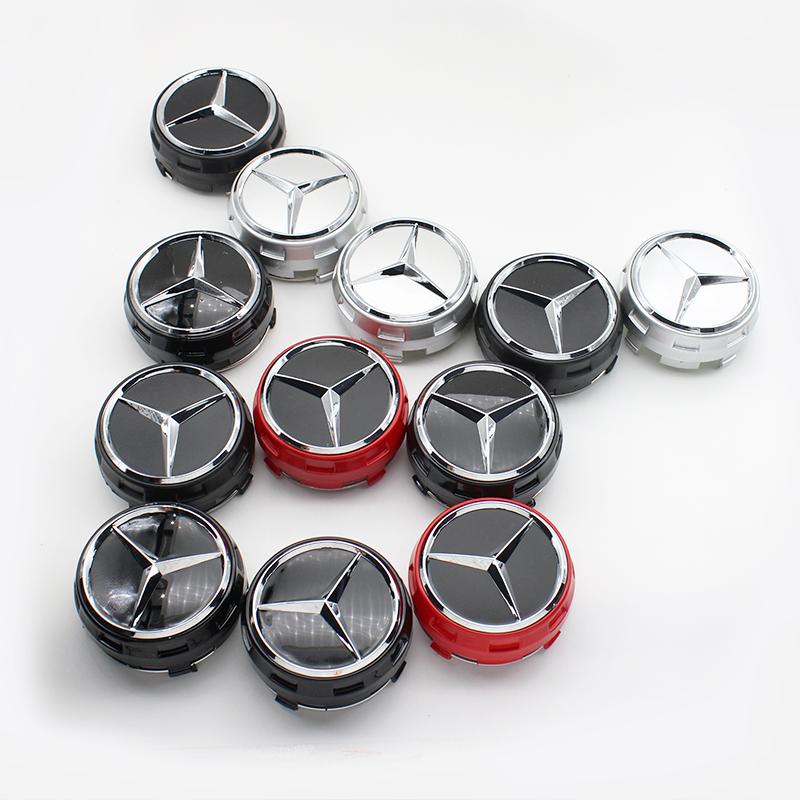 4Pcs 75mm Car Wheel Center Cap Hub Covers Badge For Mercedes Benz AMG B/C/E/S Class C43 C63 E43 E53 E63 GLC GLK CLA Accessories