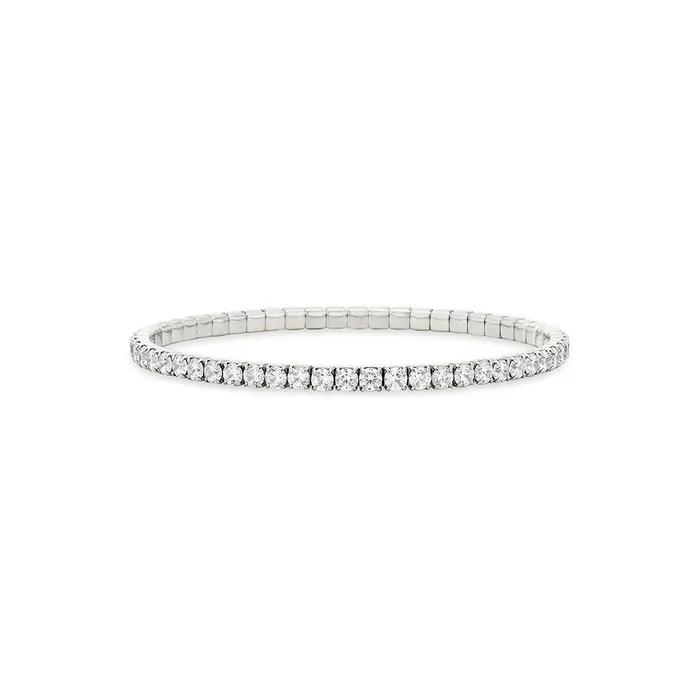 [Серебро 925 пробы] Гибкий теннисный браслет Pureline 3,0 мм (белый) BH7B5B793W9