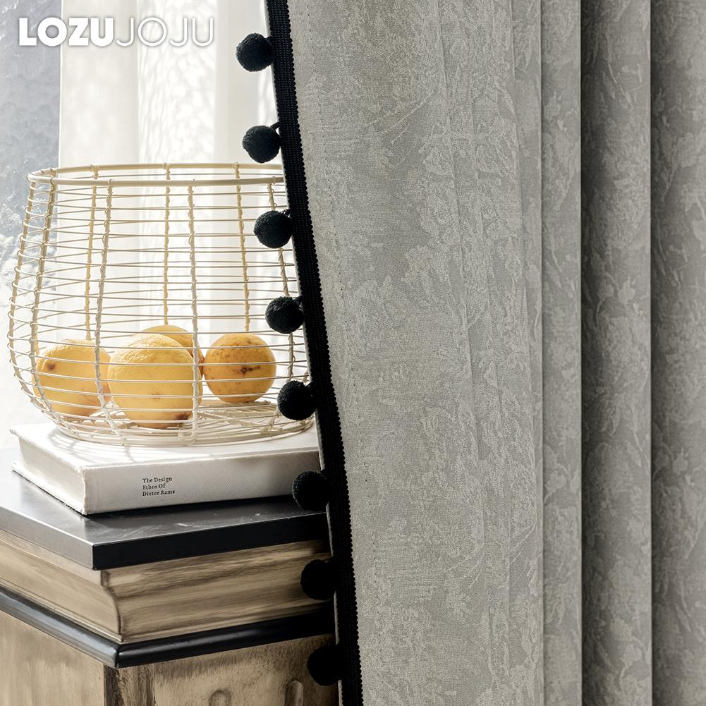 1PC LOZUJOJU 70-80% Shading Degree Jacquard Shading Texture Curtain Lace Curtain for Bedroom Living Room Window Decoration Home Decor