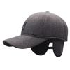 Мужская повседневная бейсбольная кепка флисовая защитная кепка для ушей для пожилых пап термохлопковая кепка
