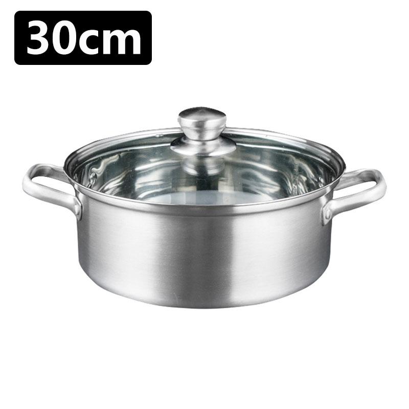 Chinese Hot Pot 304 Stainless Steel Induction Cooker Gas Stove Compatibl Kitchen Cookware Soup Cooking Pot Twin Divided