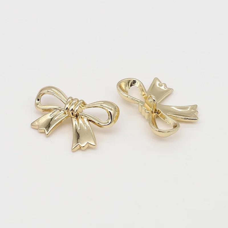 10 шт. 17-28 мм подвесные металлические пуговицы для галстука-бабочки с покрытием, серебряные полые пуговицы для свитера, пальто, костюма, кардигана, декоративные пуговицы