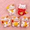 5pcs Lucky Cat Fridge Magnets with Money Holder - Fortune Attracting Good Luck Charm, Resin Lucky Cat Magnets for Refrigerator