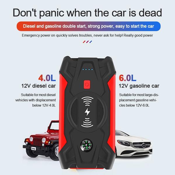 39800mAh автомобильный пусковой USB-портативный внешний аккумулятор, зарядное устройство для автомобильного аккумулятора, пусковое устройство 12 В, аварийное пусковое освещение автомобиля