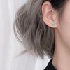 Серьги с кристаллами простые женские маленькие и универсальные серьги для женщин корейский стиль индивидуальные свежие серьги