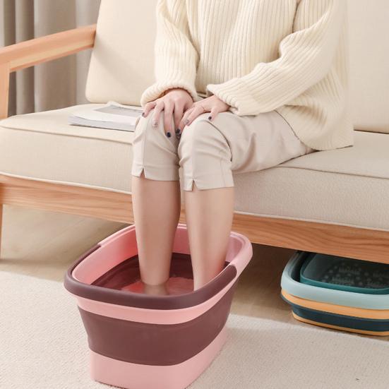 Ведро для ванны для ног 13 л/15 л с переносной ручкой, удобная складная ванна для купания ног для домашней ванной комнаты