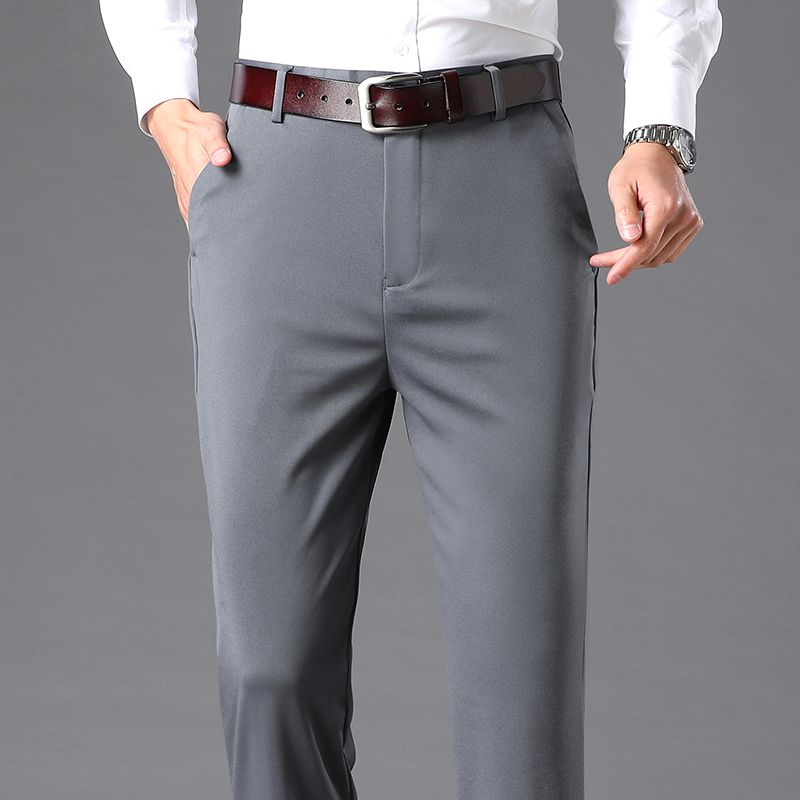 Autumn New Men 'S Bamboo Fiber Casual Pants Classic Style Business Fashion Khaki Stretch Cotton Trousers Male Brand Clothes