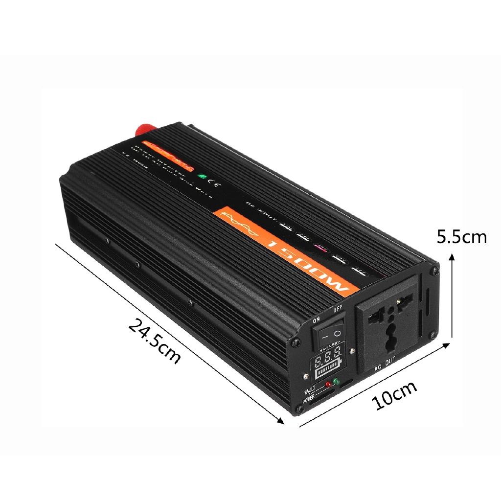 DC12V/24V/48V To AC220V Pure Sine Wave Inverter 50HZ Power Converter Booster For Car Inverter Household DIY 1500W