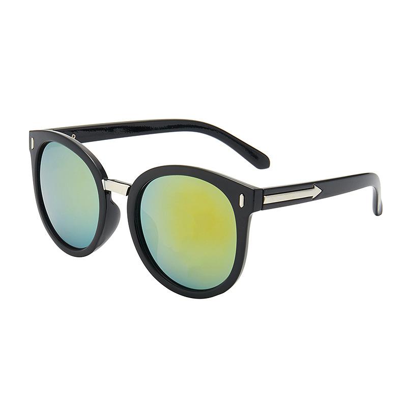 Classic Small Frame Round Sunglasses Women/Men Brand Designer Alloy Mirror Sun Glasses Vintage Arrow Sunglasses