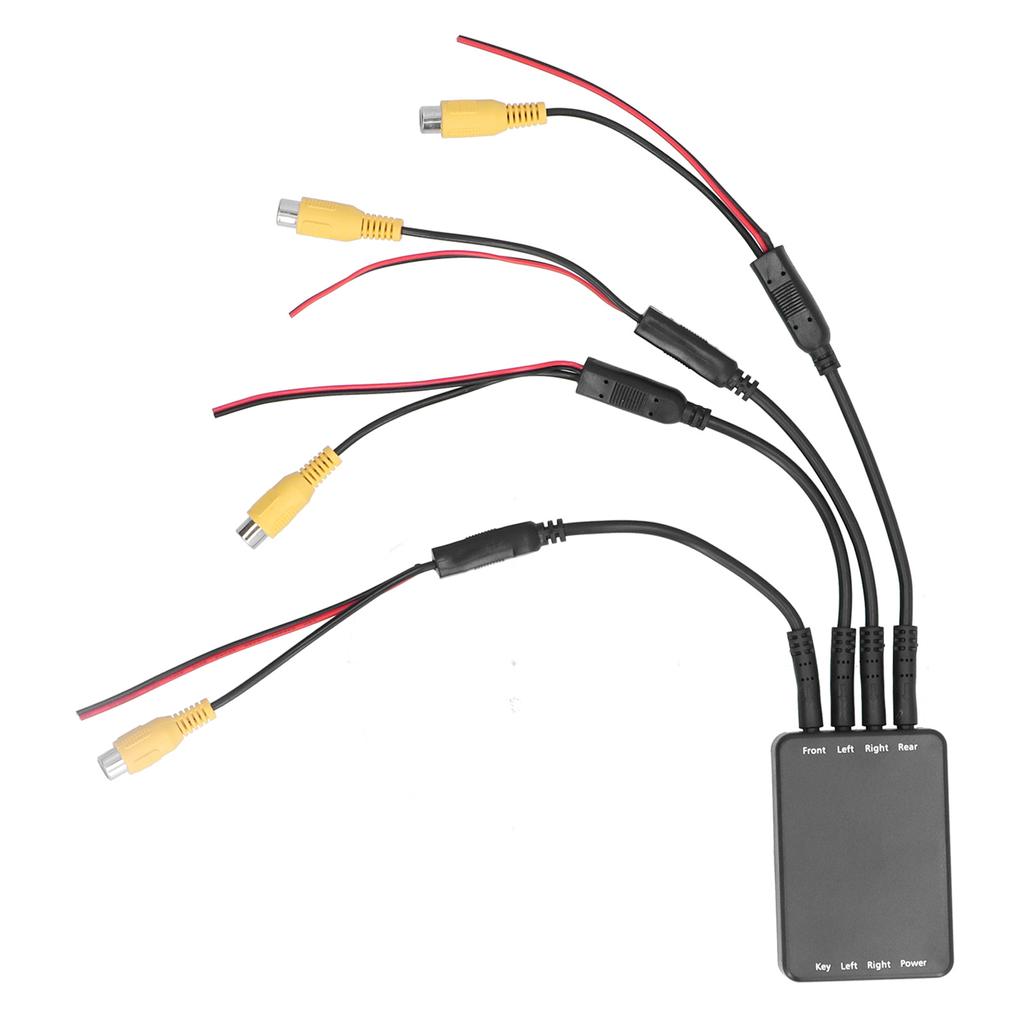 4-позиционный автомобильный видеопереключатель 360-градусная панорамная камера заднего вида, блок управления, система Universal