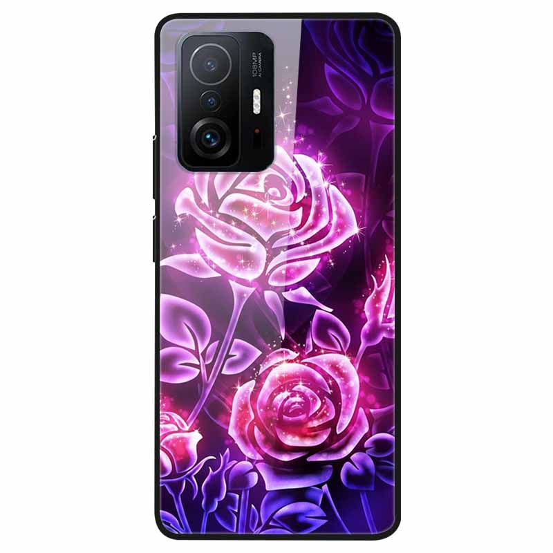Для Xiaomi 11T Закаленное Стекло Чехол Мягкий Бампер Жесткий Funda Для Xiaomi mi 11T Pro Чехол для Телефона 11 T 11T Pro 11TPro Задняя Крышка Корпуса