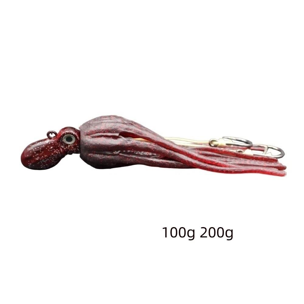 100g Octopus Squid Skirt Bait 200g Big Game Fishing Lure Squid Skirt Bait With Hook Trolling