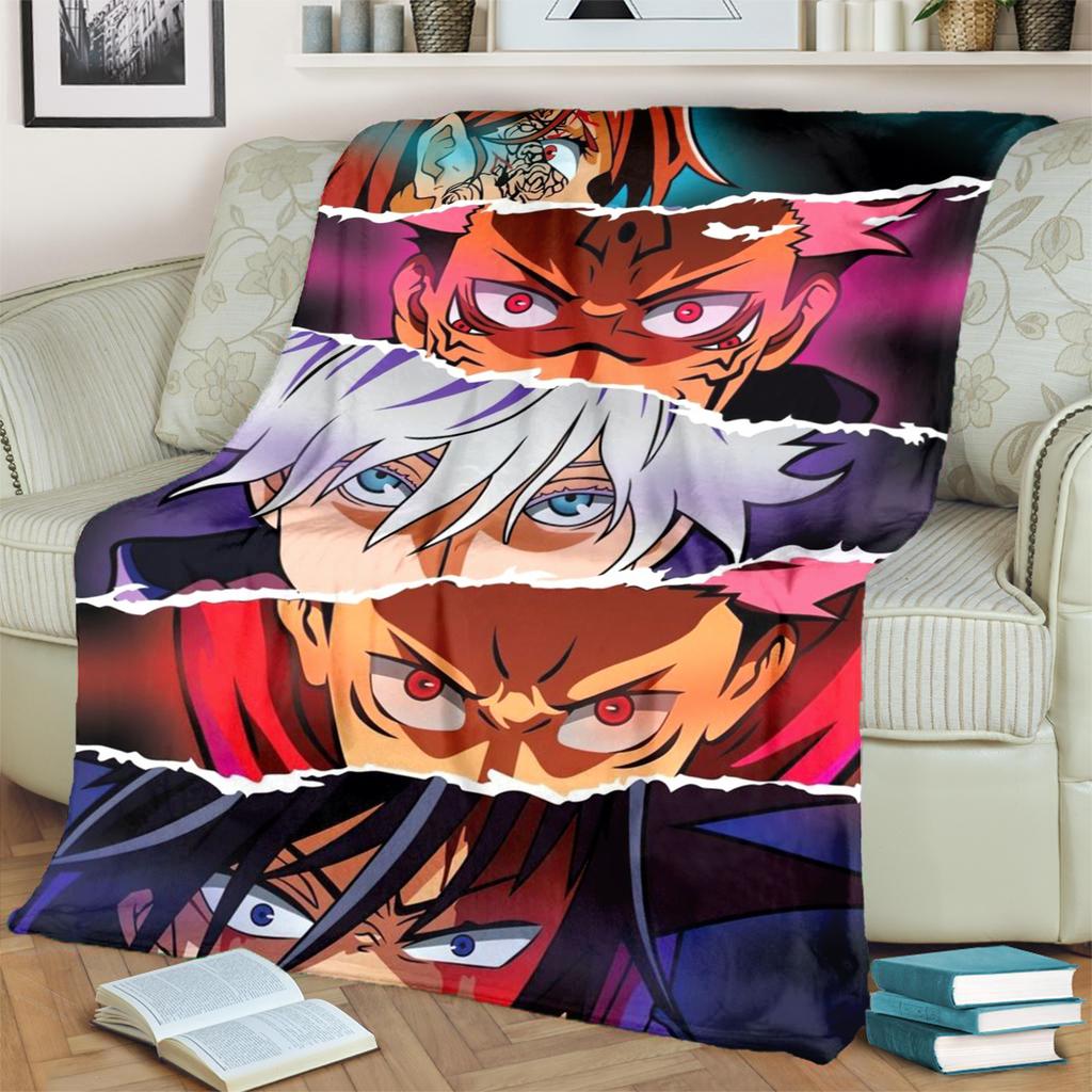 Jujutsu Kaisen Blanket Flannel Warm Comfortable for Bedrooms, Sofas, Beds, Chairs, Picnics, Travel