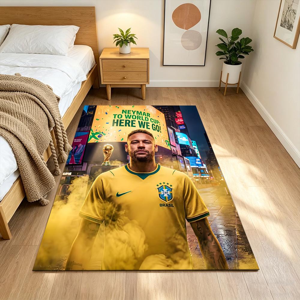 Neymar S Shadow Portrait Large Mouse Pad Keyboard Mat HD Print Desk Pad Non-Slip Rubber Base Computer Decor Item Office Use