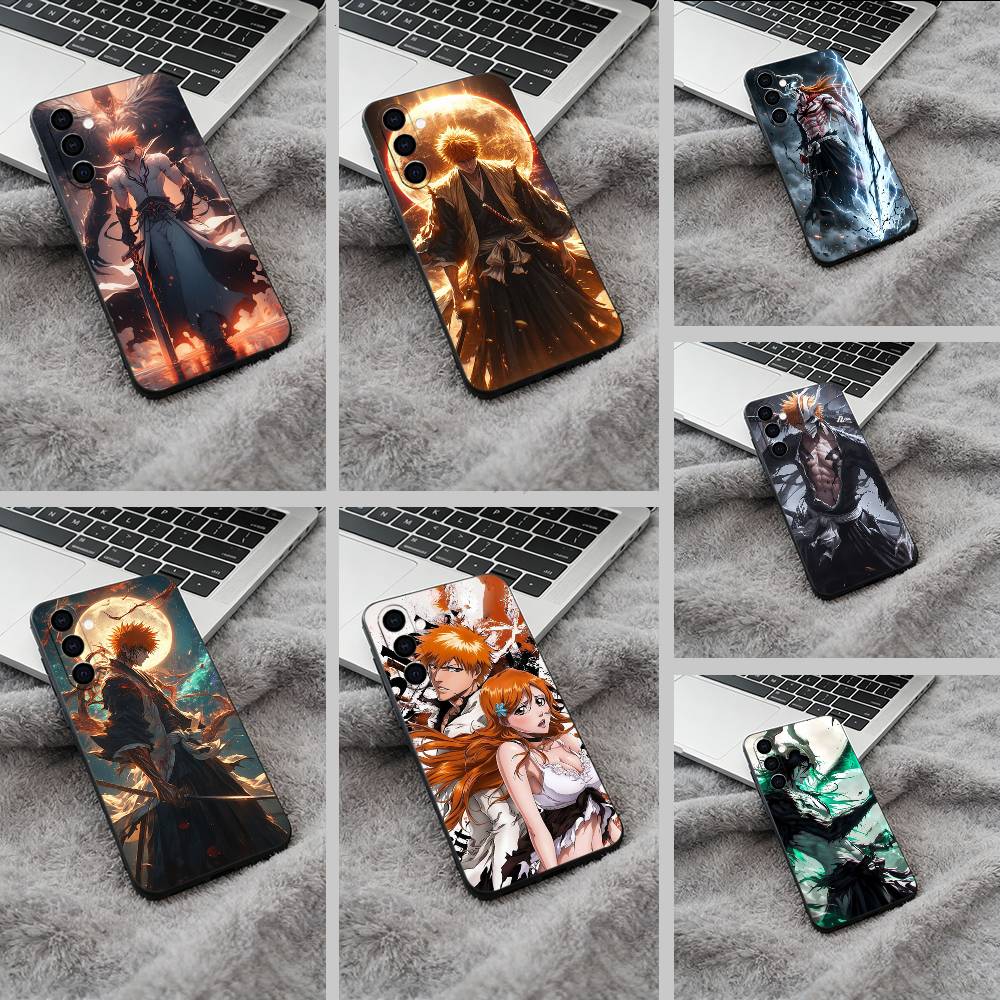 B-BLEACH Soft Silicone phone Case for Samsung Galaxy A73/A71/A72/A70/A53/A52/A51 - Black
